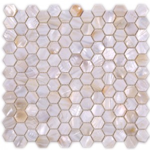 White Hexagon Mosaic Tile for Wall Decoration