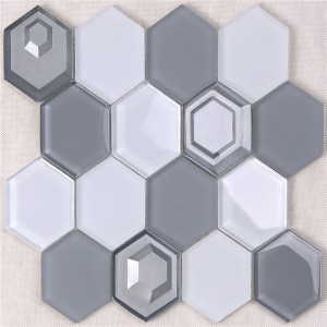 Foshan Factory customized design hexagon mosaic tile