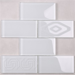 HSP43 Newest Decorate White Non Slip Bathroom Mosaic Wall Tiles Design