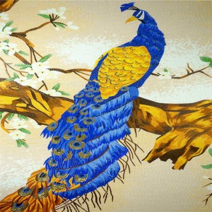 OEM Design Peacock Or Butterfly Custom Pattern Glass Mosaic Tile Mural