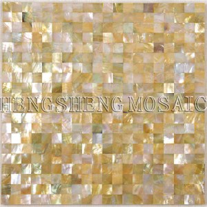 Wholesale Yellow Mix White Mother Of Pearl Sea Shell Mosaic Bathroom Decoration Tile