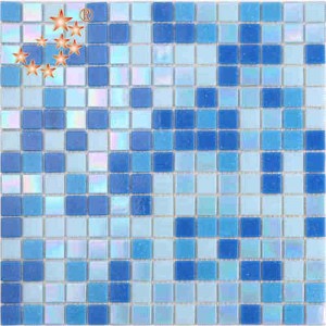 Cheap Blue Glass Swimming Pool Mosaic Tile Custom Size Dolphin Shape Wyih Multi Color