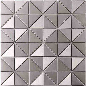 Best Seller Novel Silver Stainless Steel Mosaic pattern tile Kitchen Walls peacock mosaic tile pattern Metal Backsplash Tile