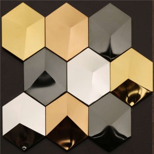 Top arabesque black&golden backsplash mosaic tiles