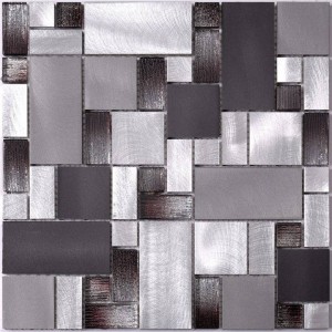 Aluminum laminated glass color variation mosaic tile