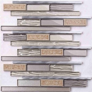 Wholesale Square Crystal Glass Mosaic Tile crystal porcelain tile For Hotel Club  Walls
