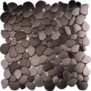 Matt 304Stainless Steel Irregular Mosaic Wall Tile