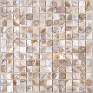 Natural convex shell mosaic tile for wall decor