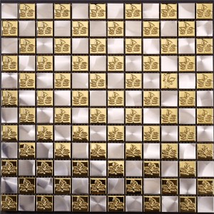 HSW-18020 Embossing Color Mixture 4d Mosaic Tile Living Room