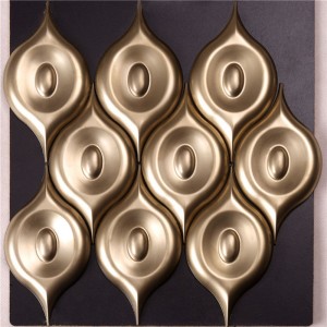 Enchanted Gold Metal 3D Pattern Decorative Tiles