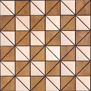 Decor Champagne Gold Color Geometric Mosaic Tile HSW18118