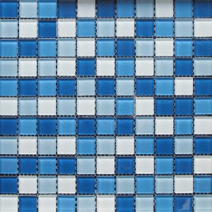 Competitive Price Crystal Glass Mosaic Cheap Swimming Pool Tile Blue