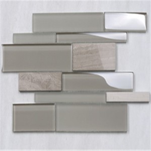 HSD132 Modern Decorative Strip Kitchen Glass Ceramic Backsplash Wall Tile